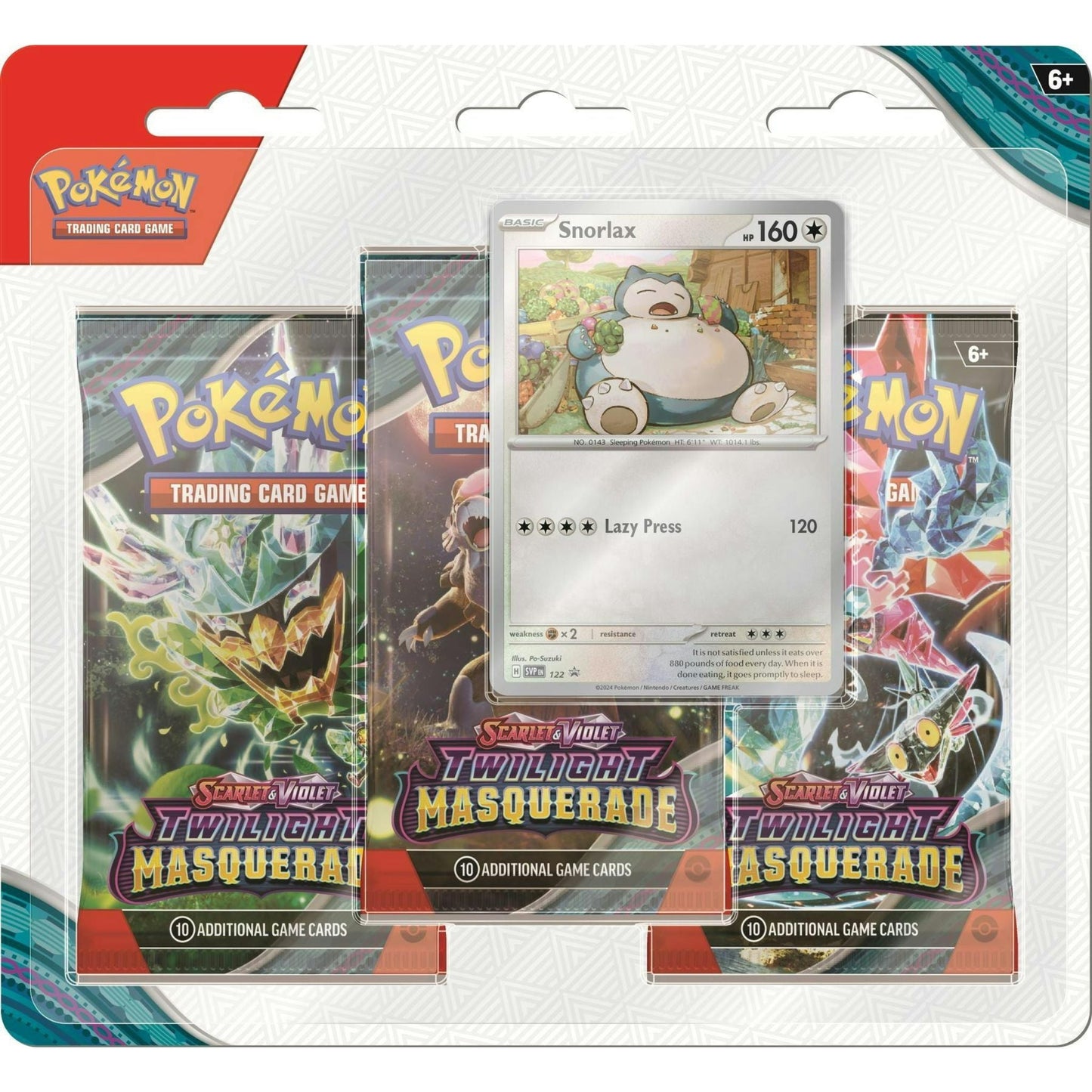 Poke-mon Scarlet & Violet Twilight Masquerade 3-Booster Pack Blister
