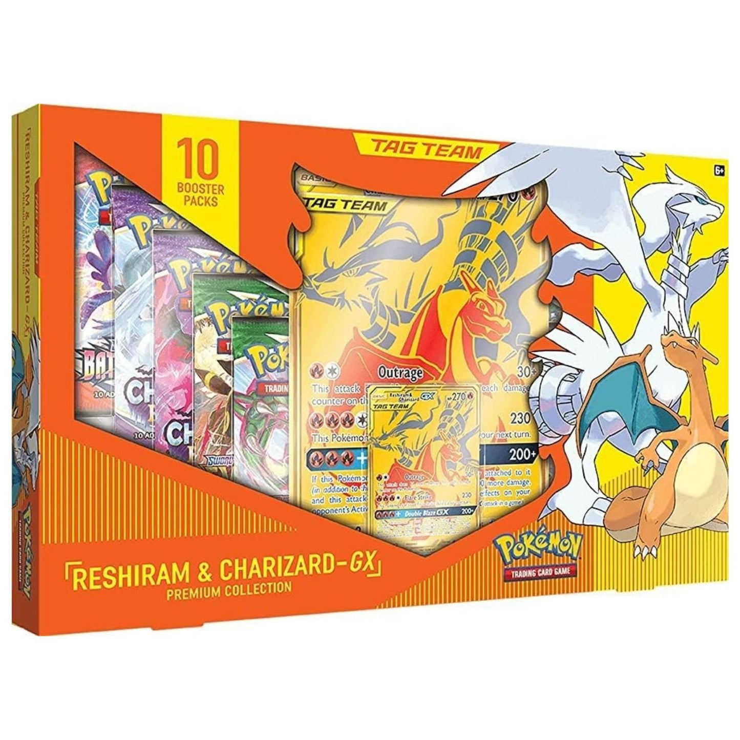 Poke-mon Reshiram & Charizard GX Premium Collection Box