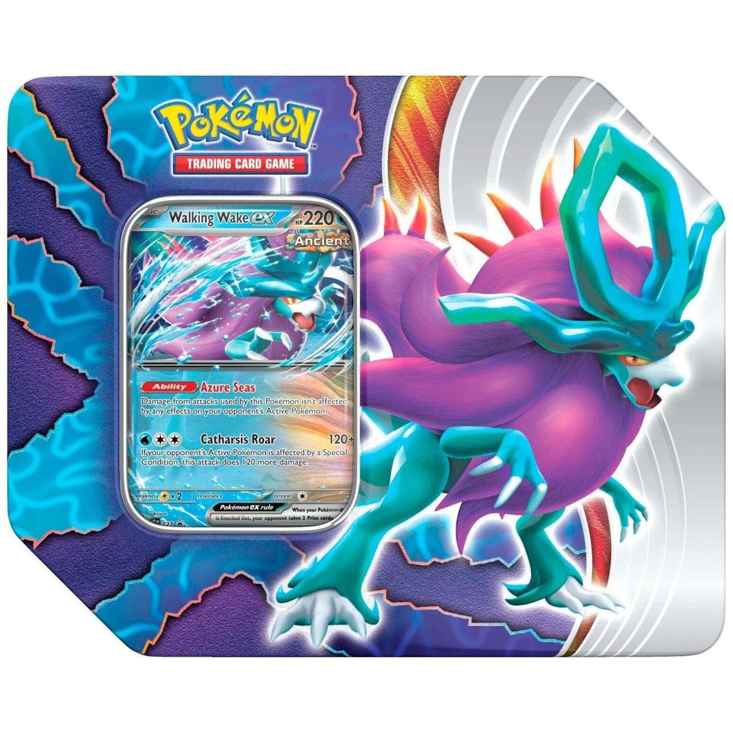 Poke-mon Paradox Clash Tin (Walking Wake Ex)
