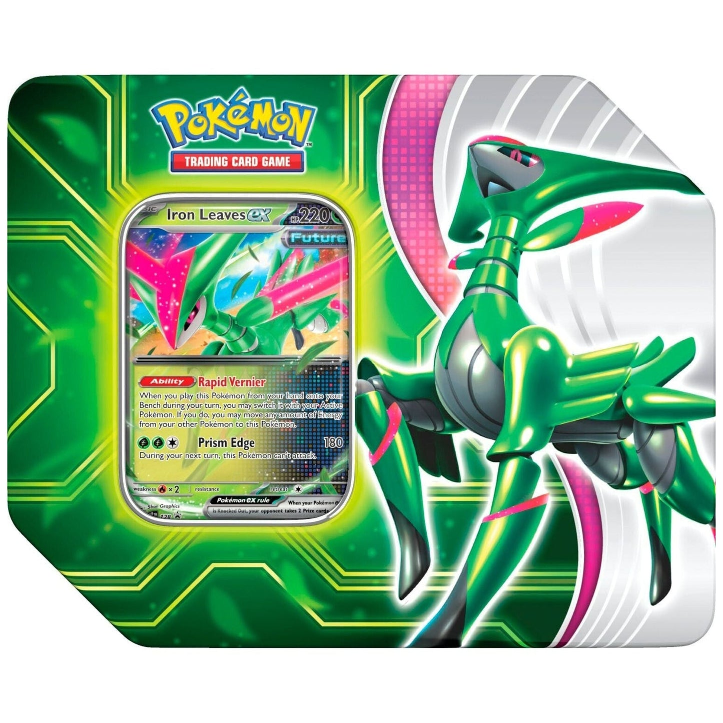 Poke-mon Paradox Clash Tin (Iron Leaves Ex)