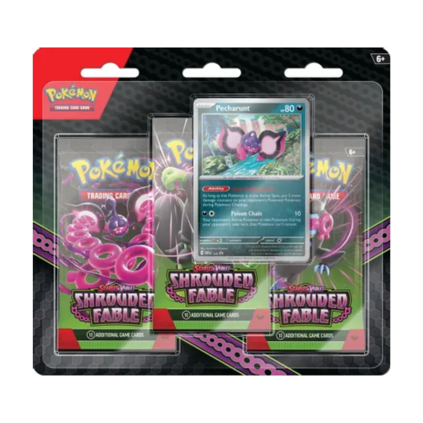 Poke-mon Scarlet & Violet Shrouded Fable 3-Pack Booster Blister