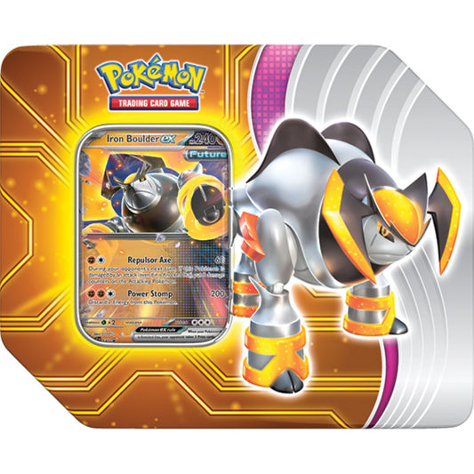 Poke-mon Paradox Destinies Iron Boulder Tin