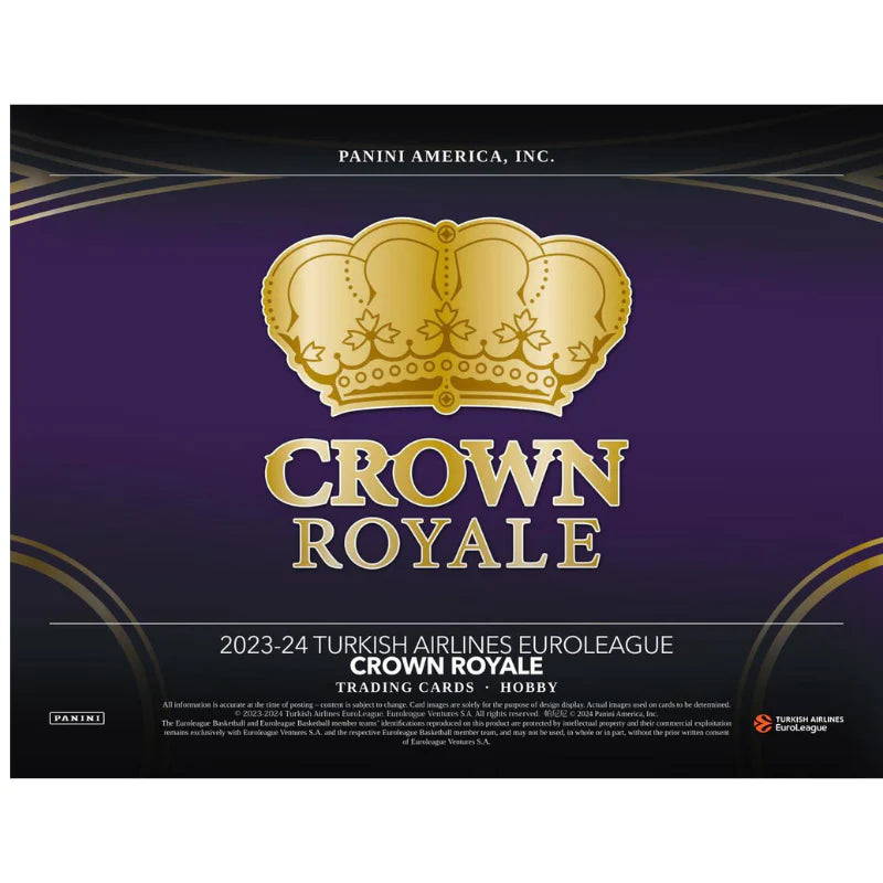 2023/24 Panini Crown Royale Euroleague Basketball Hobby Box