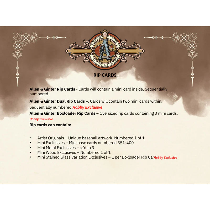 2024 Topps Allen and Ginter Baseball Hobby Box