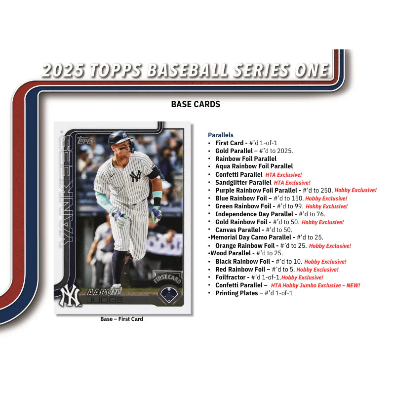 2025 Topps Series 1 Baseball Jumbo 6 Box Case