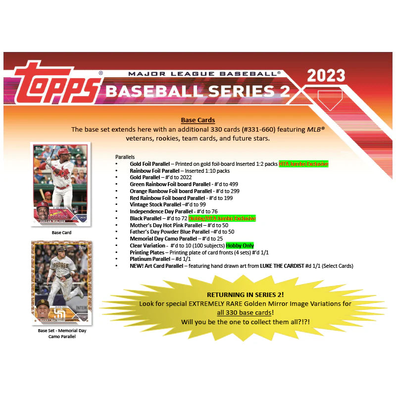 2023 Topps Series 2 Baseball Hobby Box