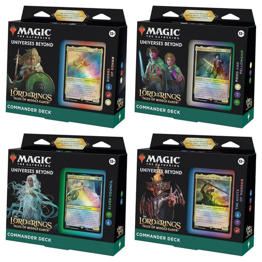 Magic The Gathering Lord of the Rings Tales of Middle-Earth Commander Deck Display