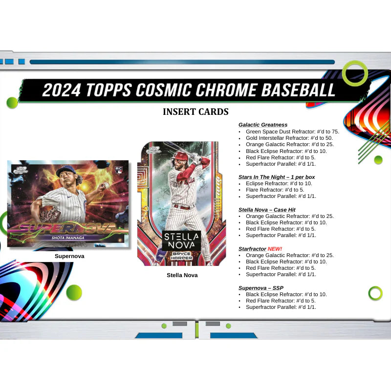2024 Topps Cosmic Chrome Baseball Hobby Box
