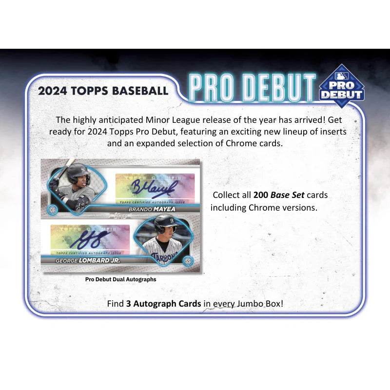 2024 Topps Pro Debut Baseball Hobby Jumbo Box