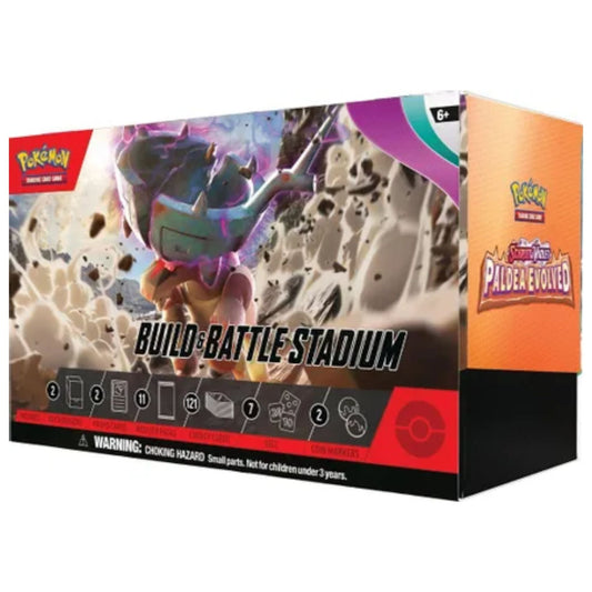 Poke-mon Scarvet & Violet Paldea Evolved Build & Battle Stadium