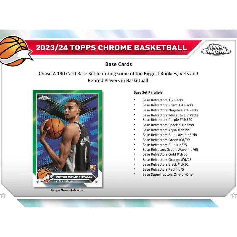 2023/24 Topps Chrome Basketball Hobby Box