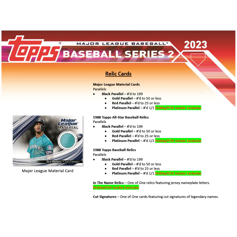 2023 Topps Series 2 Baseball Hobby Box