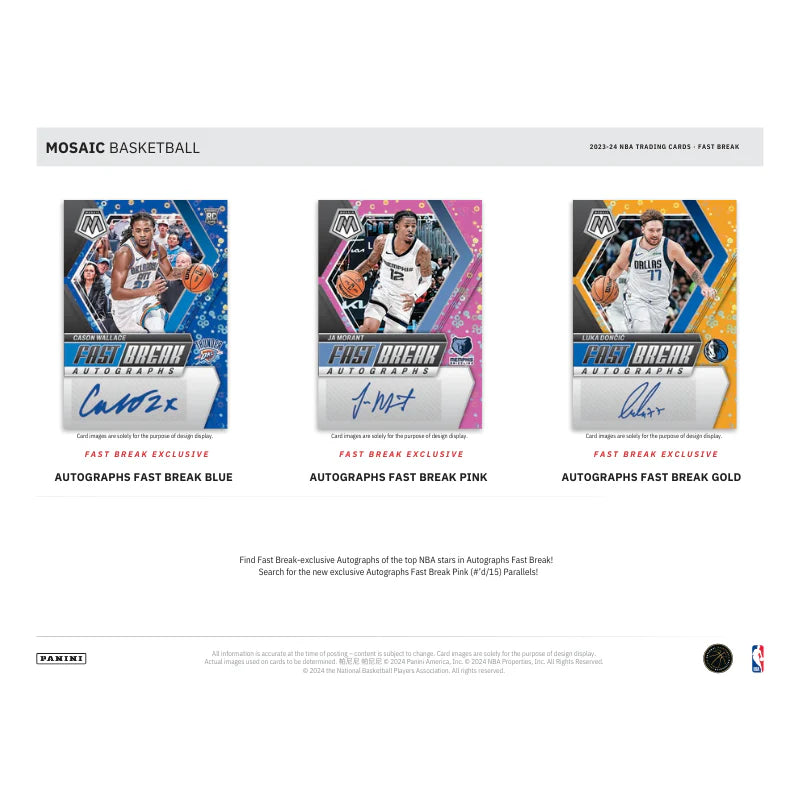 2023/24 Panini Mosaic Basketball Fast Break Box