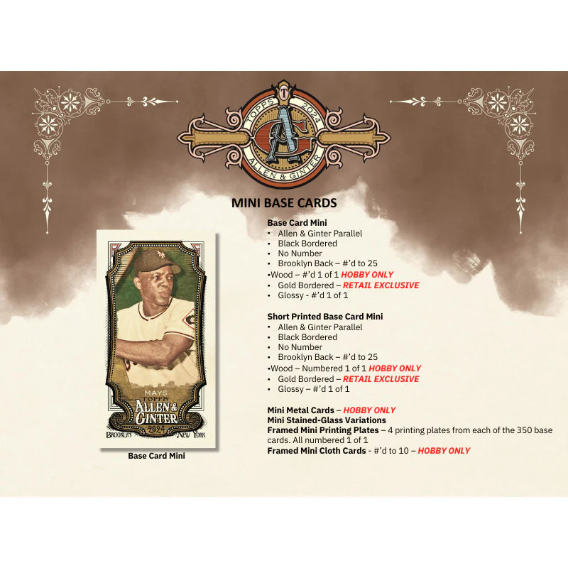 2024 Topps Allen and Ginter Baseball Hobby Box
