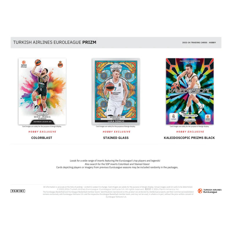 2023/24 Panini Prizm Euroleague Basketball Hobby Box