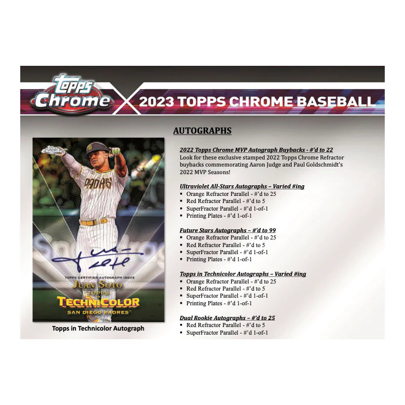 2023 Topps Chrome Baseball Hobby Box
