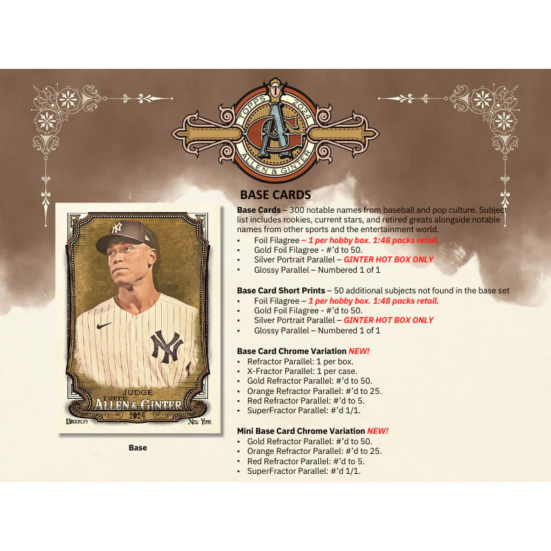2024 Topps Allen and Ginter Baseball Hobby Box