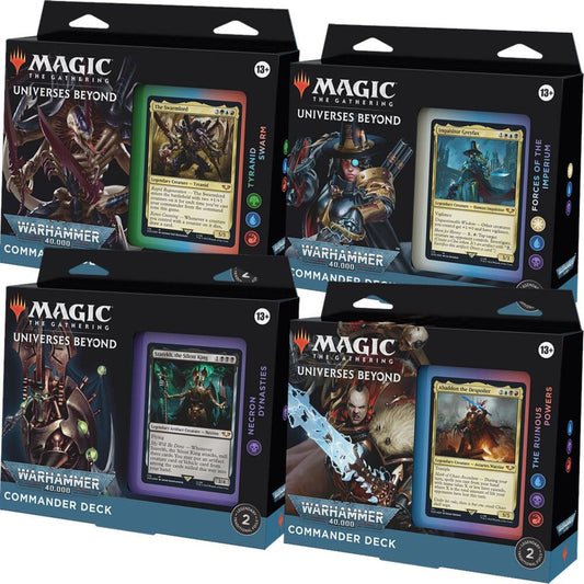 Magic The Gathering Universes Beyond War-hammer 40k Commander Deck Display (4 Decks)