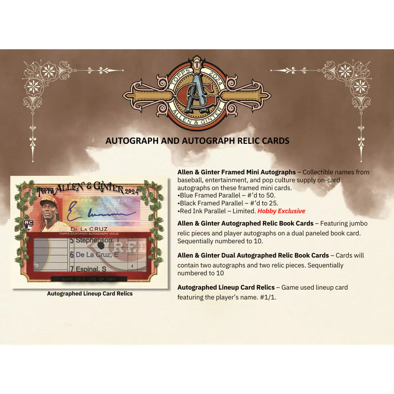 2024 Topps Allen and Ginter Baseball Hobby Box