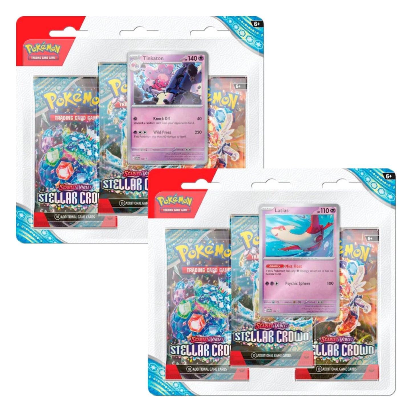Poke-mon Scarlet & Violet Stellar Crown 3-Pack Booster Blister