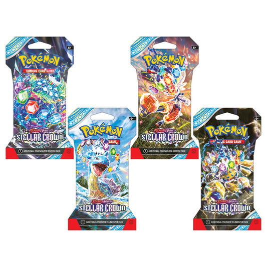 Poke-mon Scarlet & Violet Stellar Crown Sleeved Booster Pack