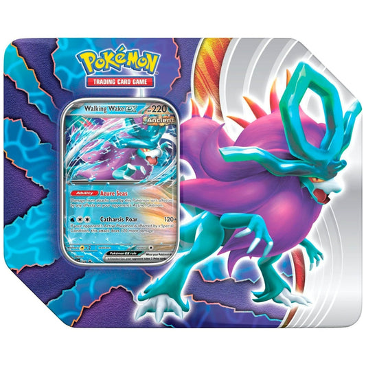 Poke-mon Paradox Clash Tin (Walking Wake Ex)