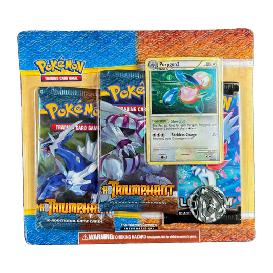 Poke-mon Heart Gold Soul SIlver Triumphant 3-Pack Blister