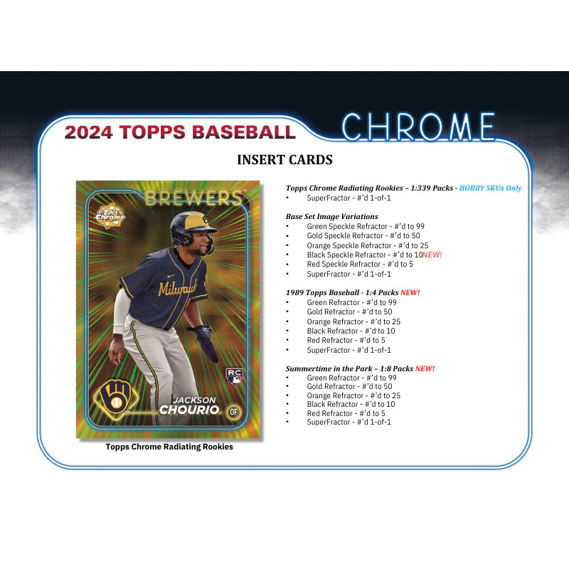 2024 Topps Chrome Baseball Jumbo Box