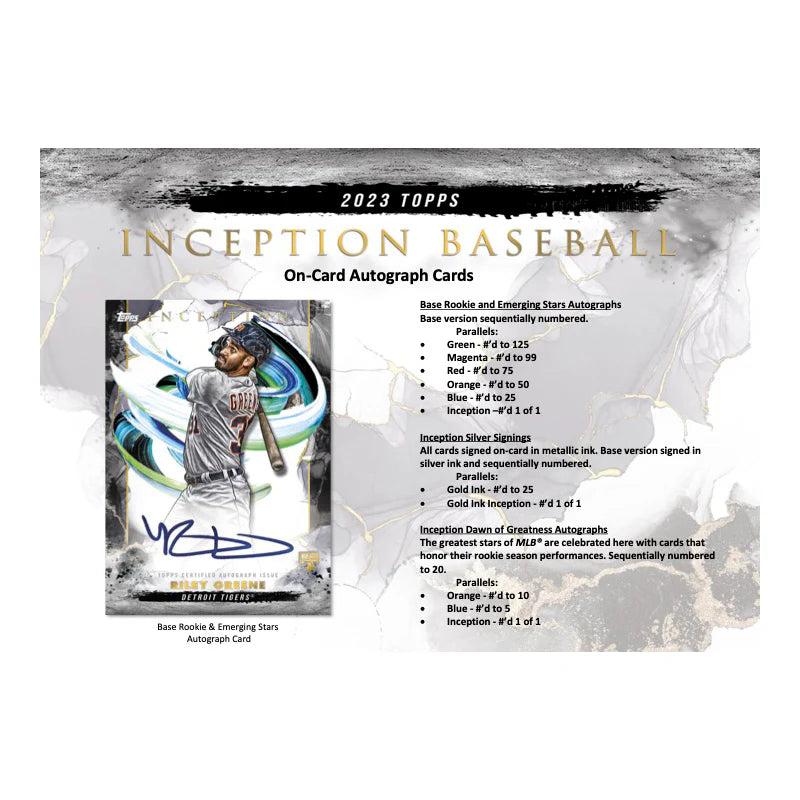 2023 Topps Inception Baseball Hobby Box