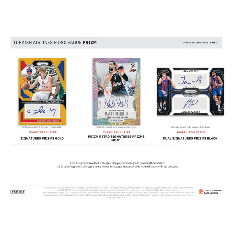 2023/24 Panini Prizm Euroleague Basketball Hobby Box