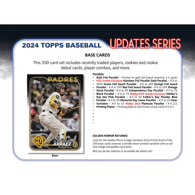2024 Topps Update Series Baseball Hobby Box