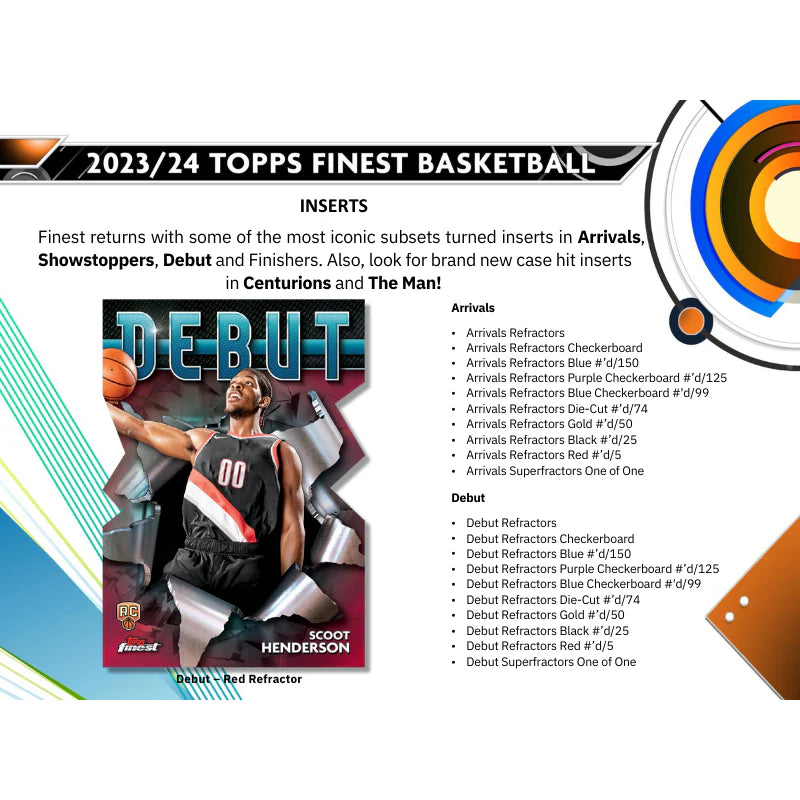 2023/24 Topps Finest Basketball Breaker's Delight Box